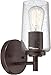 Quoizel EDS8601WT Edison Farmhouse Wall Sconce, 1-Light, 100 Watts, Western Bronze (10" H x 5" W)