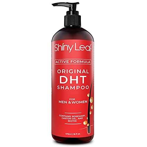 DHT Blocker Anti-Hair Loss Shampoo With Biotin, for Men & Women, Sulfate Free, Natural DHT Blocking Shampoo for Hair Growth, For Thinning Hair, Hair Fall and Hair Loss Prevention, Active Formula 16 Oz