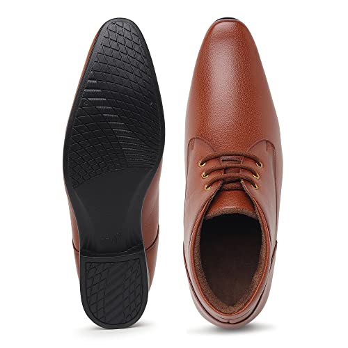 Image of Zixer Synthetic Leather Ankle Formal Shoes Men || Office Shoes for Men Stylish || Chukka Boots Men Long Shoes for Men Long Boots
