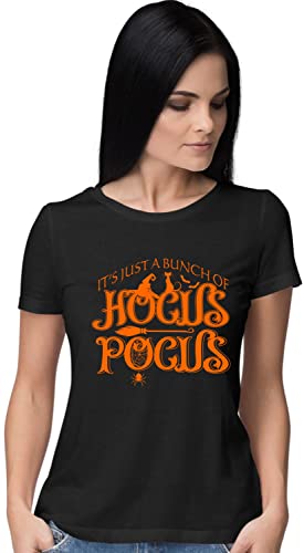 Go All Out Xx-Large Black Womens It's Just A Bunch Of Hocus Pocus Halloween T-Shirt #TOP2