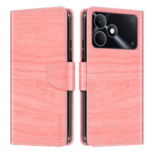 Shantime ���U�[���z�P�[�X OPPO Realme Note 80 4G �Ƃ̌݊������� �J���t���蒠�^ �J�[�h���[ �}�O�l�b�g�� �S�ʕی�V�F��(�s���N)
