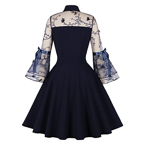 Vestido de manga acampanada holgado para disimular brazos 2