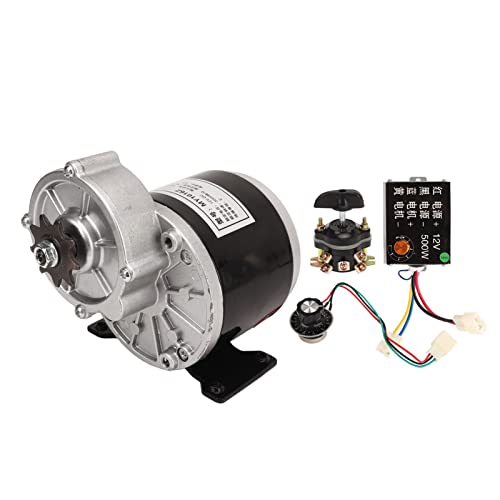 KIMISS - KIMISS Elektro-Fahrrad-Motor-Controller-Set, 12 V, 350 W, Untersetzungsgetriebe mit Umgekehrtem Schalter für Roller, 500 W Geschwindigkeitsregler