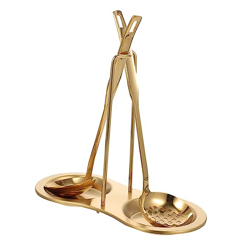 FUNOMOCYA Inspired Slotted Spoon Colander Set Metal Serving Utensils for Cooking Serving
