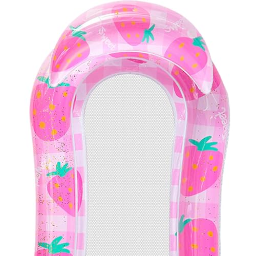 Fête de plage réussie avec le tapis flotteur de piscine gonflable confortable