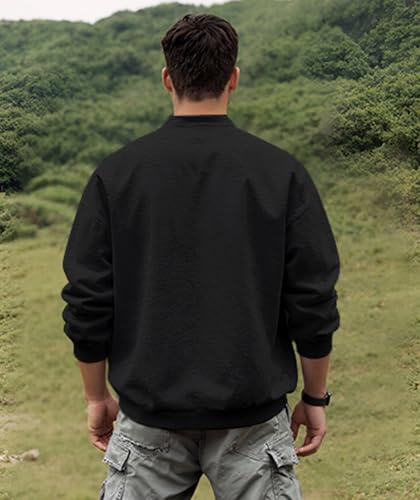 Sweatshirt for Men 1/4 Button Henley Collar Sportswear Sweatshirt Trendy Casual Long Sleeve Pullover Tops4