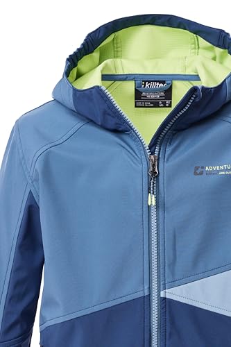 Killtec Jungen Softshelljacke/Outdoorjacke mit Kapuze KOS 142 BYS SFTSHLL JCKT, taubenblau, 164, 44087-000