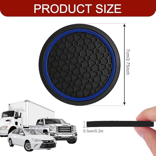 Portavasos para autos 2 piezas azul 7 cm miniatura 2