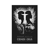 ELKPDOE Kultiges Vintage-Filmposter 'City of God', Leinwandposter, Wandkunst, Dekordruck, Bild Gemälde für Wohnzimmer, Schlafzimmer, Dekoration, ungerahmt: 40 x 60 cm