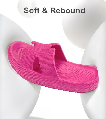 Image of Haifago Cloud Slides for Women and Men Cushion Recovery Pillow Sandals, Memory Foam House Shower Slippers for Woman Comfort Platform Non-Slip