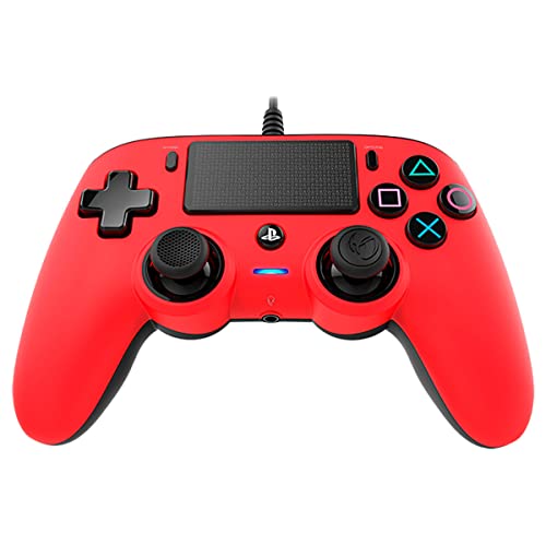 Nacon Controle compacto com fio, vermelho