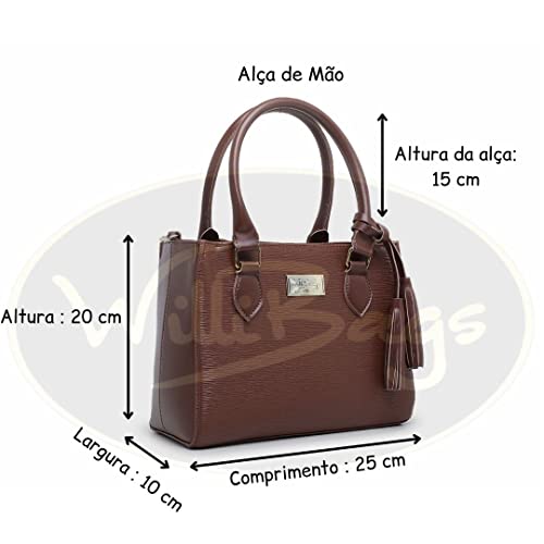 Kit Bolsa Feminina 3 Pç Lindas Texturadas Willibags (Caramelo)