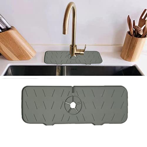 Alfombrilla de absorción de silicona para grifos de cocina,alfombrilla de goteo, alfombrilla de silicona para fregadero,para Alfombrilla Envolvente para Grifo de Fregadero de Cocina, baño, Bar Cover