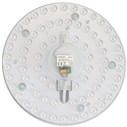 Preisvergleich Produktbild INNOVATE LED Umrüstplatine 230mm warmweiß - 24W Umrüstsatz mit Haltemagneten - Retrofit Platine für Deckenleuchte - 2600 Lumen Modul 230V - ersetzt 4x 60W Glühbirne / CRI80 3000K L