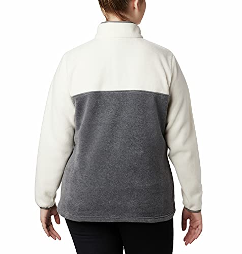 Columbia Women's Benton Springs 1/2 Snap Pullover, City Grey Heather/Chalk, Medium #TOP6