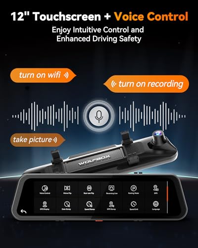 Image of WOLFBOX G900 Tripro Bumper Version 3 Channel 4K Mirror Dash Cam, 8MP STARVIS 2 IMX678 Night Vision, 4K+2.5K+1080P Front and Rear Bumper Dash Cam, 5.8GHz WiFi, Voice Control, Includes 256GB Card & GPS