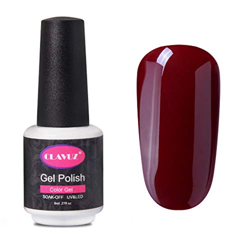 CLAVUZ Burgundy Nail Polish Soak Off UV LED Gel Nail Varnish Professional Salon Beauty Manicure Art Lacquer 8ML CLAVUZ Burgundy Nail Polish Soak Off UV LED Gel Nail Varnish Professional Salon Beauty Manicure Art Lacquer 8ML