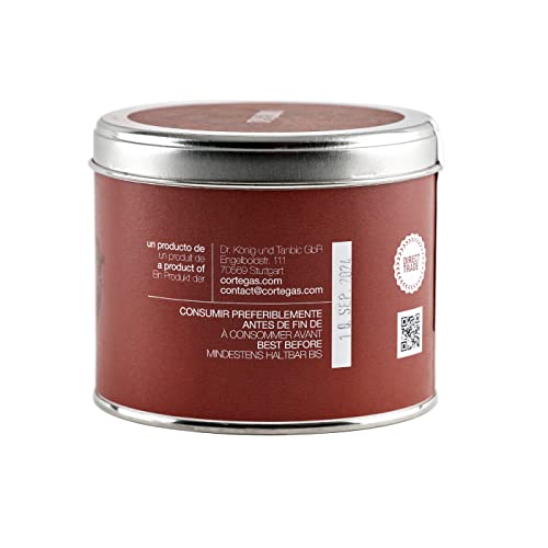 Cortegas Cacao Puro - 100% Kakaopulver für hochwertige Trinkschokolade ohne Zucker - Direct Trade - Feinster Kakao aus der Dominikanischen Republik - Dunkle Schokolade - Edelbitter (200g)