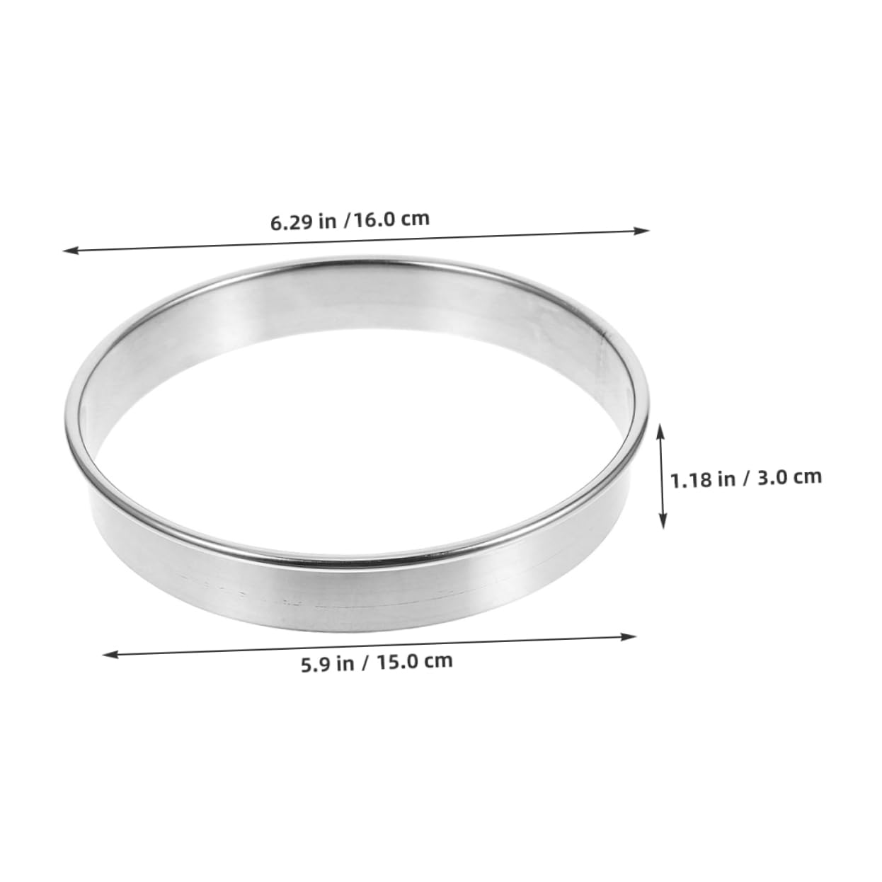 OFFSCH Pizza Saucing Ring Stainless Steel Round Baking Tool for Even Topping Distribution Versatile Pizza Oven Accessory Pancakes Muffins and Cakes