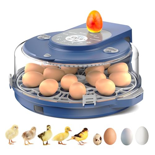 NyPots 15 Egg Incubator for Hatching Eggs, 5 Preset Incubation Modes + 1 Custom Mode with Adjustable Temperature & Humidity Control, Automatic Egg Turning for Duck, Chicken, Goose, Pigeon & Quail by NyPots - Used condition - US$39.59