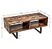 AMOAK Industrial TV Stand with Storage Shelf for Living Room, TV Console Storage Cabinet, Retro Coffee Table Easy Assembly, Retro Brown