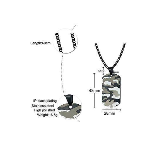 Lifashion Lf Mens To My Son Necklace,Boys Stainless Steel Camoflauge Military Dog Tag Pendant Sentiment Motivational Tags Necklace Jewelry For Son From Dad Mom For Graduation Off-School Birthday Gift #TOP2