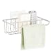 Adhesive Sink Organizer Sponge Holder+Dish Cloth Hanger, 2 in 1, Ideal for Removable Hanging Sink Caddy Brush Holder or Adhesive Sink Rack Dish Drainer, SUS304 Rust Proof,No Drilling