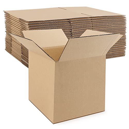 Mat Board Center, 8X8X8 Inches Shipping Boxes For Mailing Moving Packaging, 25 Pack Corrugated Cardboard Boxes For Small Business, Kraft #TOP5