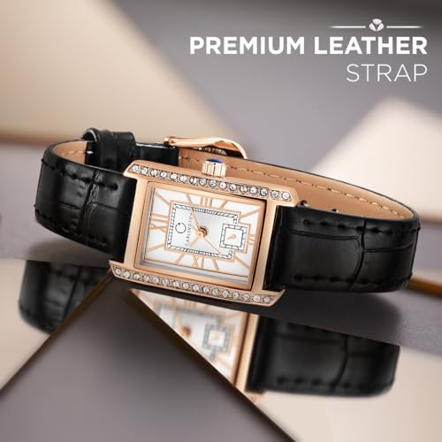 Image of Carlington Aura Series Analog Women Wrist Watches with Premium Leather Belt Strap | Premium Fashion Watches for Ladies | CT - 204