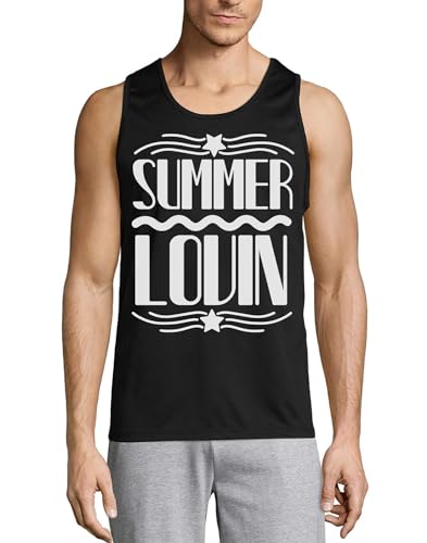 Débardeur en coton homme noir Summer Lovin pour le quotidien
