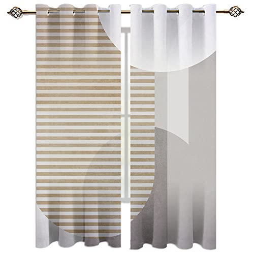KBDQGX Cortinas Salon Modernas 2 Piezas Opacas Mosaico Abstracto Geométrico Gris Estampadas 264X214Cm Cortinas Termicas Aislantes Frio Y Calor Dormitorio Juvenil Infantil Habitacion con Ojales