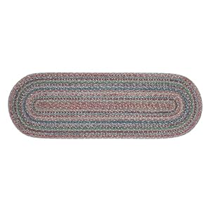 VHC Brands Multi Jute Oval Runner 8×24
