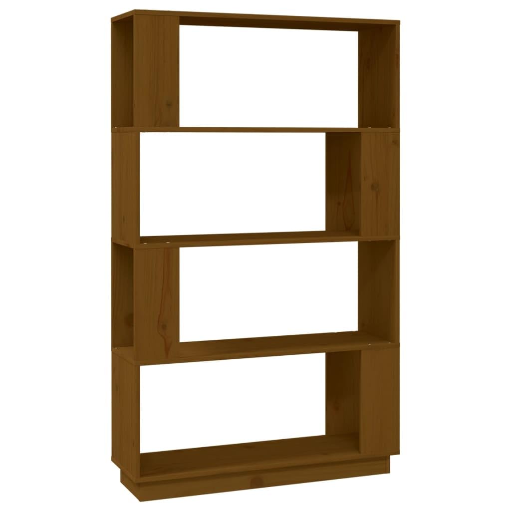 vidaXL Estantería/Divisor Armario Estante de Libros Librería Achivador Separador Partición Mueble Madera de Pino Marrón Miel 80x25x132 cm