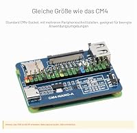 Waveshare Nano Base Board (A) für Raspberry Pi Compute Module 4, Gleiche Größe wie CM4, mit 1× Raspberry Pi 40PIN GPIO, 1× USB 2.0 Typ A, 1× MIPI CSI-2 Port, 5V/2,5A USB Type C Power Liefern – Ansicht 4