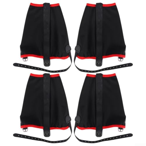Hiking Gaiters Waterproof for Men Women - Windproof Snow Trekking Boot Covers with Sand Guard - Lightweight Nylon Leg Protectors 23cm(Black 2 pairs)