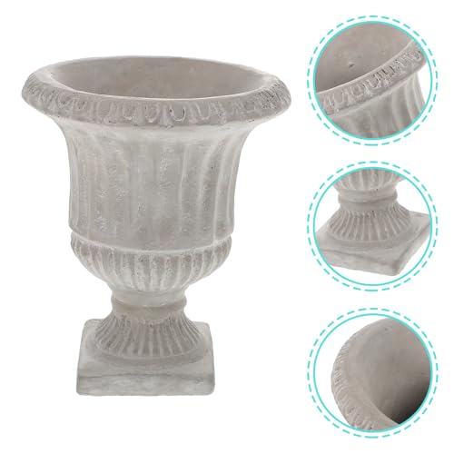 Vase en ciment gris stable pour composition floristique sans risque de basculement - 8