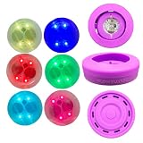 Glass Water Pipe Hookah Rig Replaceable Coin Battery LED Base Bumper 3in-4.25in-Bases Light Up Prote