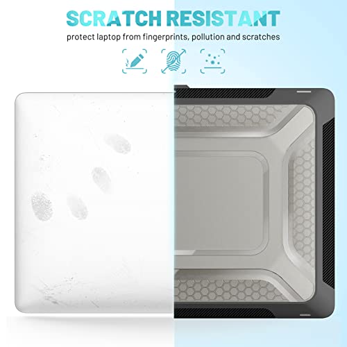 Funda MacBook Pro 16 modelo A2141 con soporte y protector de panal negro 3