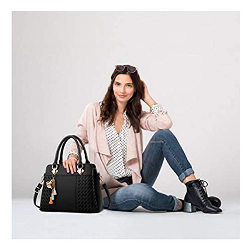 Amaze-Women-Top-Handle-Handbags-Shoulder-Satchel-Bag-Tote-Messenger-Purse-with-Tassel