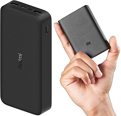 Xiaomi Redmi 20000mAh Fast Charge Power Band Bundled with Mi Ultra Compact 10000mAh Power Bank - Best Combination of Capacity and Mobility