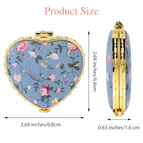 YUXIANLB 2 espejos compactos de maquillaje para bolso miniatura 2