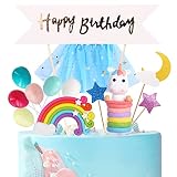 El bonito juego de decoración para tartas de unicornio es perfecto. Crea una sorpresa para los niños para hacer que tus tartas de cumpleaños sean especialmente mágicas.
