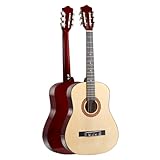 Violão Clássico 38 Polegadas, Corpo C-Type em Tília com Acabamento em ABS, Cordas de Nylon e Cavalete Resistente, Ideal para Iniciantes e Estudantes de Música (Natural)