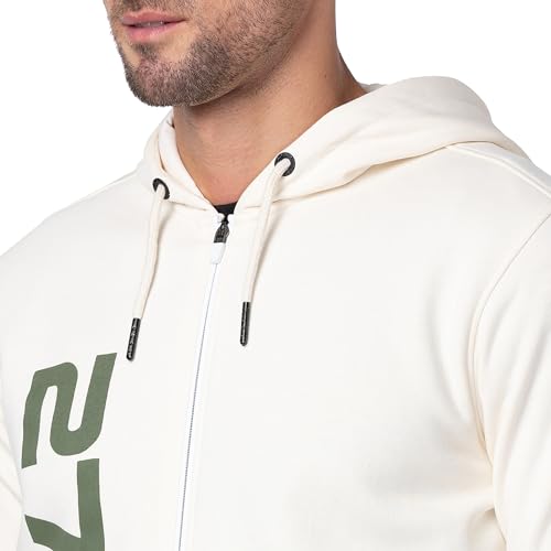 Image of Being Human Men's Solid Cotton Blend Soft Comfortable Long Sleeve Hoody