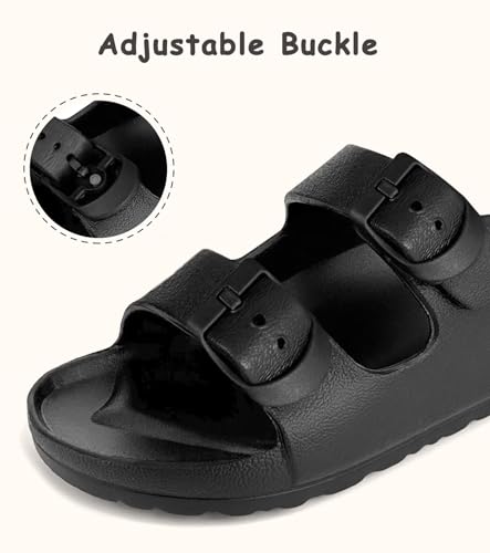 Image of Kids Slide Sandals Boys Girls Buckle Adjustable EVA Slipper Sandals