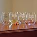 Stemless Wine Glasses (Set of 4) Custom Made...For the Red or White Wine Lover Made of Crystal and Etched Glass Says "It's Not Really Drinking Alone If...The Dog Is Home" From "The Dog Is Home" Collection