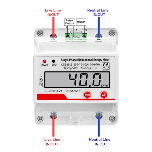 Compteur d'électricité de communication RS485 pour maison connectée - 2