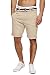 Produktbild Indicode Herren Cuba Chino Shorts mit 5 Taschen inkl. Gürtel aus 100% Baumwolle | Kurze Hose Regular Fit Bermudas Sommerhose Herrenshorts Short Men Pants Chinohose für Männer Fog M