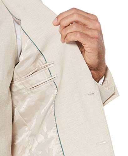 Cubavera Men's Linen Blend Jacket, Khaki, Small3