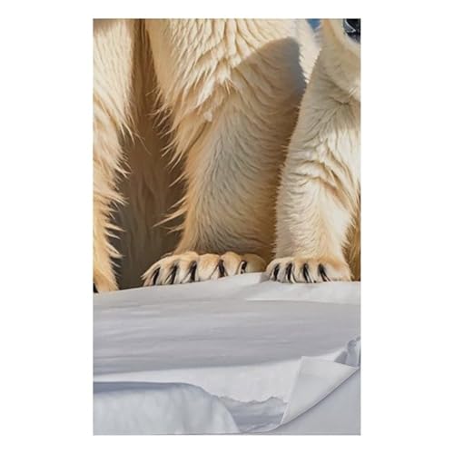FHESDCW 2 Polar Bears Towel Quick Dry Ice Towels for Hot Weather Breathable Camping Towels Sweat Super Absorbent Bathroom Towel for Gym Yoga Pilates Exercise